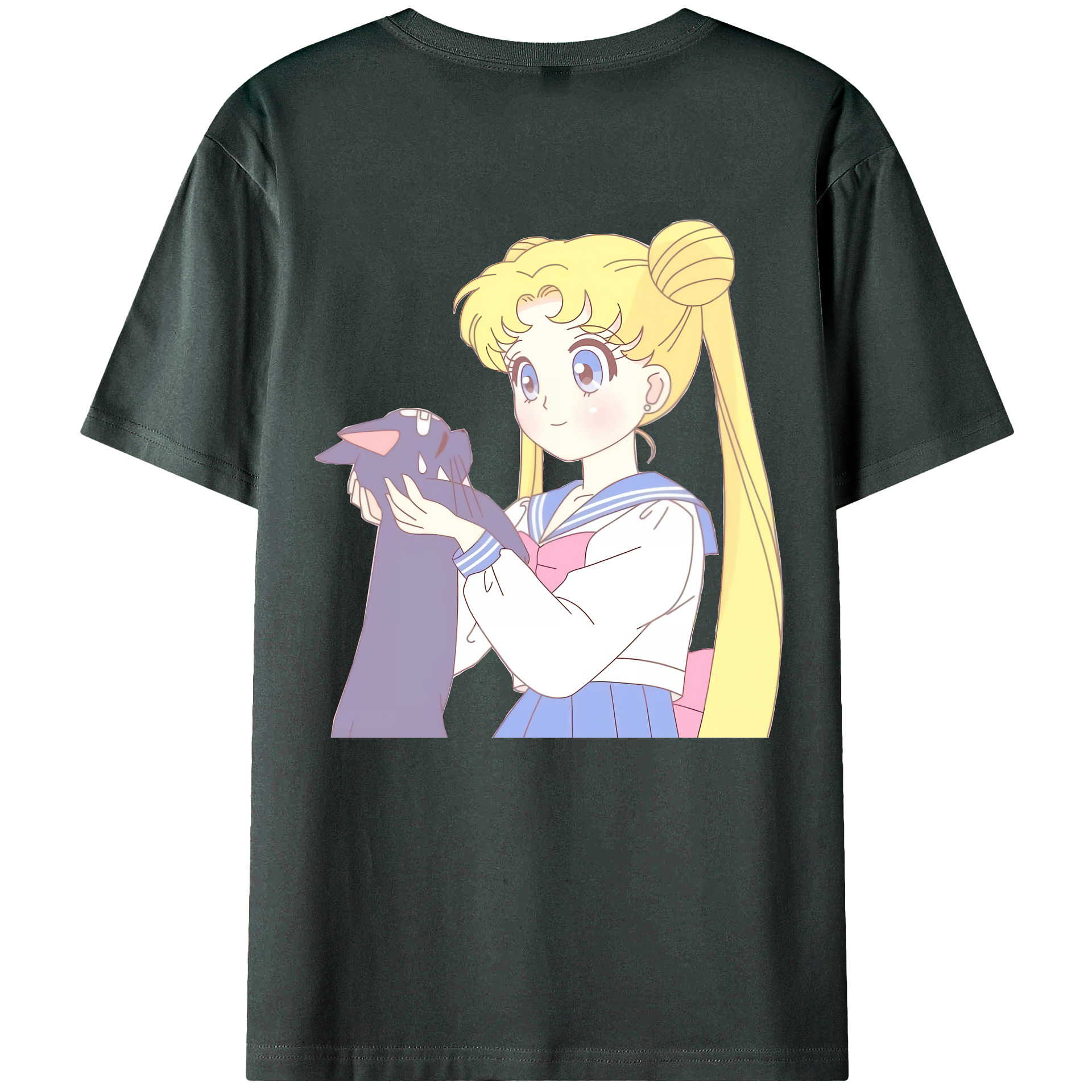 （画像用） 美少女戦士セーラームーン 愛野 美奈子 あいの みなこ Sailor Moon Aino Minako 綿100％ メンズ半袖Tシャツ（バックプリント） 通気性
